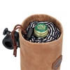 TOURBON Canvas and Leather Bike Bottle Holder Bicycle Drinks Cup