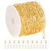 YOUBEIYEE 5 Meters Light Gold Paperclip Jewelry Chain for Jewelry