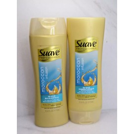 SUAVE PROFESSIONALS MOROCCAN INFUSION SHAMPOO & CONDITIONER 12.6 OZ LOT OF 2