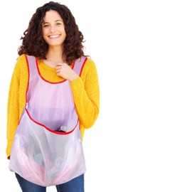 MADGININE Laundry Apron, Waterproof Laundry Apron with Pouch, Portable Laundry Apron with Large Pouch,Sleeveless Halter Cross Back Bandage X Shape Laundry Apronfor Cloth Drying, Fruit Picking