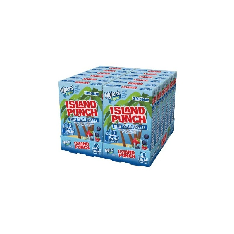 Wyler's Light Island Punch, Blue Ocean Breeze, 10 CT (Pack