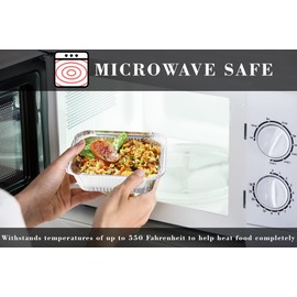 [100Pcs] Aluminum Foil Trays Containers with Paper Lids Disposable Takeaway Silver Tin Foil Catering Containers Foil Pans Cooking Baking Meal Prep Takeout Roasting Freezing Food Storage 250ML