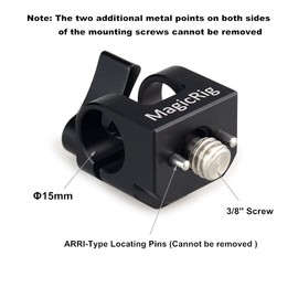 MAGICRIG Single Hole 15mm Rod Clamp for ARRI-Type Accessory Mount on Camera Handle/Cage/Plate for Rod Extension DSLR Camera Rig