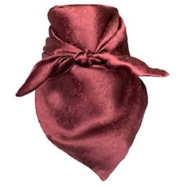 Wyoming Traders Wild Rag Cranberry Jacquard Silk Scarf