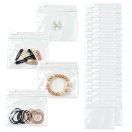 Pack of 36 Zip Bags, Small Mini Zip Bags, Small Zip Bags, Resealable with Viewing Window, Suitable for Storing Jewellery, Crafts, Cosmetics, Small Items and More, EVA 7 x 7.5 cm