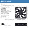 GDSTIME 80mm USB PC Fan 80 x 15mm ComputerFan 8CM