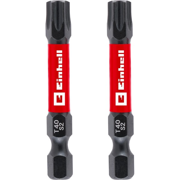 Original Einhell Impact Bits 2 Piece 50mm T40 (S2 Steel