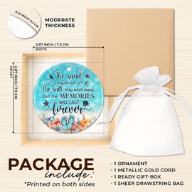 ZAGKOO Beach Themed Gift - Beach Gifts for Women - Beachy Ornaments - Decoration Gifts for Women, Men, Family, Friends - Beachy Christmas Party Decorations - Ceramic Christmas Ornament 2025