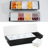 KONKENIE Food Grade Fruit Dispenser with Lid Rectangular Condiment Storage