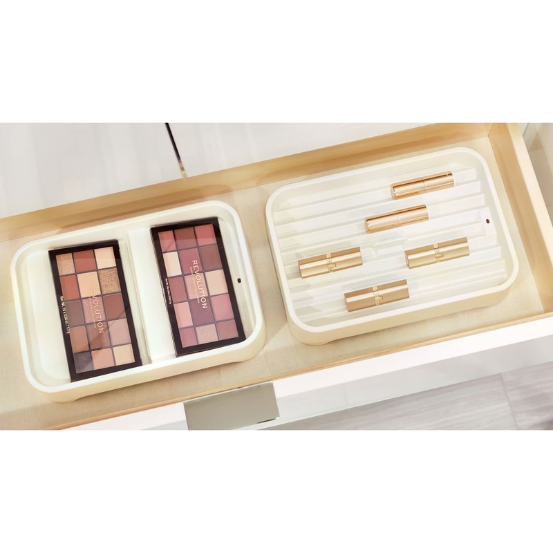 iDesign Recycled Plastic 2-Compartment Organizer, Palette Insert