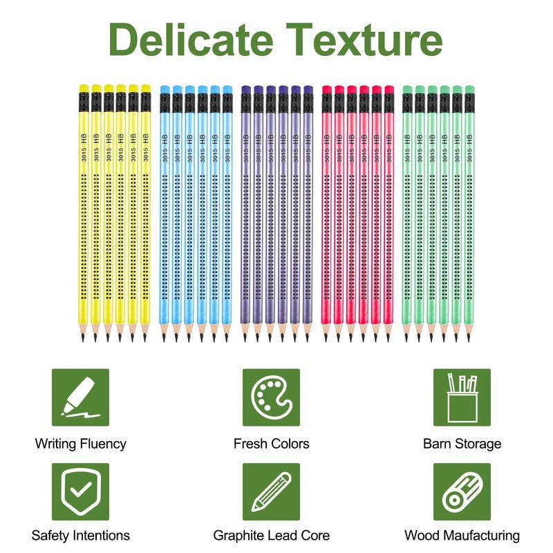 Magrimaxio Pack of 30 HB Pencils, Wooden Pencils Set, Pencil
