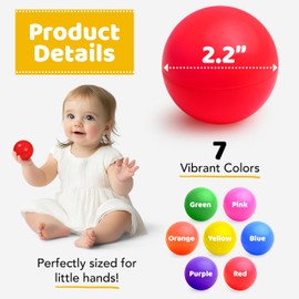 200 Ball Pit Balls for Toddlers with Storage Bag - 7 Bright Colors, Crush Proof, Great Play Toys for Tents, Pools, and Party