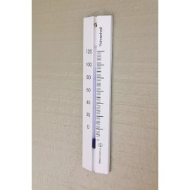 Hokco Analog Wall Thermometer Fahrenheit Scale Beech Wood 7.9 inch in 5 Finishes - White