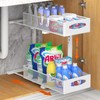 Housolution Under Sink Organizer, 2 Tier Metal Pull Out Under