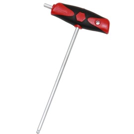 sopomarkt24 Hexagonal Screwdriver 2.5 x 150 mm with T-Handle Cross Handle Comfort Grip Side Drive and Ball Head Ergonomic, Durable, Matte Chrome-Plated Made in Germany