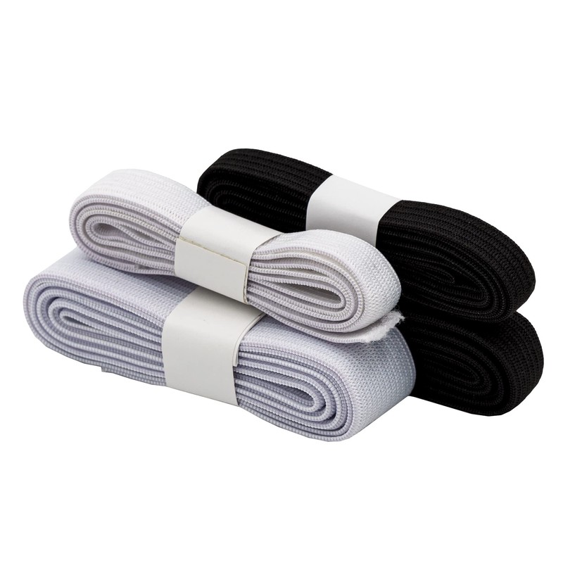 K3T Rubber Bands, Black and White, unterschiedliche Größen