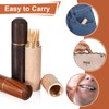 oruola 3pcs Pocket Toothpick Holder, Portable Wood Toothpick Holder for