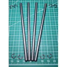 Unbranded 539106642 Blade Shaft Set of 4 With E-Clips Fits:Husqvarna, Bluebird Power Rake