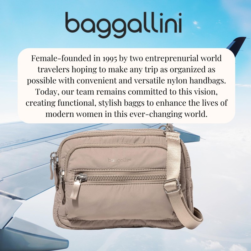 Baggallini Triple Zip Bagg, Moonrock Puff