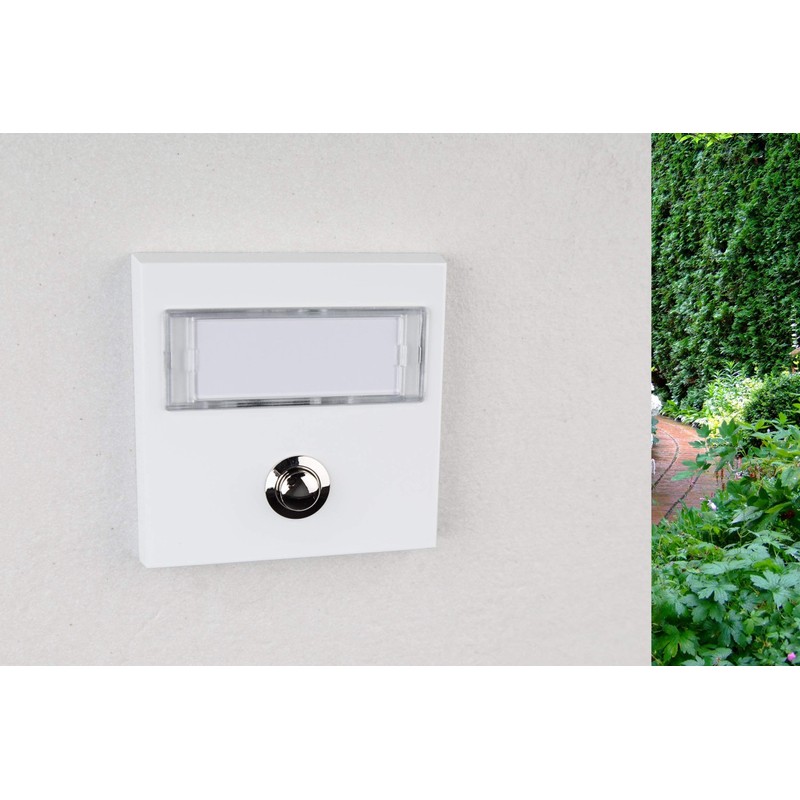 Huber Bell Plate Single Surface-Mounted Rectangular Real Metal with Stainless