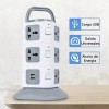 Total Supplier Multicontacto Universal Torre Regleta 11 Puertos 2 Usb