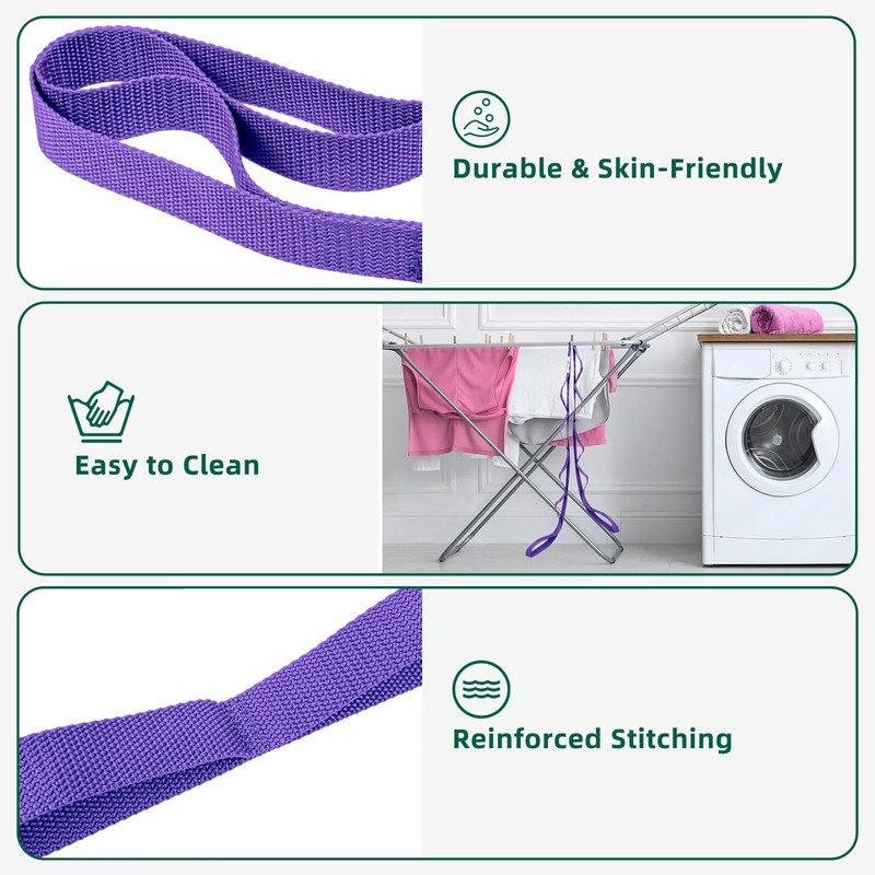 Abiarst Stretching Strap Yoga Straps for Physical Therapy, 10 Loops