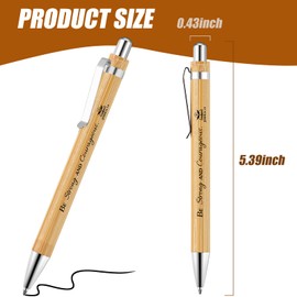 YOTNUS Bible-Verse-Pens Bamboo Christian Pens, Retractable Ballpoint Pens, Inspirational Scripture Pens for Women & Men/Thanksgiving/Christmas/White elephant Gifts (50 Pcs)