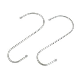 sourcing map 2pcs Kitchen Pan Pot Garment Stainless Steel S Shape Hook Hangers Silver Tone