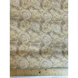 Unbranded ******* PRIMITIVE TANS BEIGE   CIRCLE SWIRL FABRIC  *********