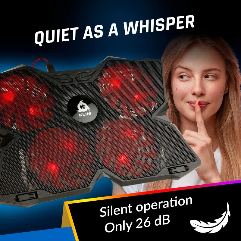 KLIM Wind Laptop Cooling Pad with 4 Fans Universal Compatibility