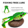 AIMALL 3pcs 3.7in Frog Lure Soft Bait with 360° Rotating