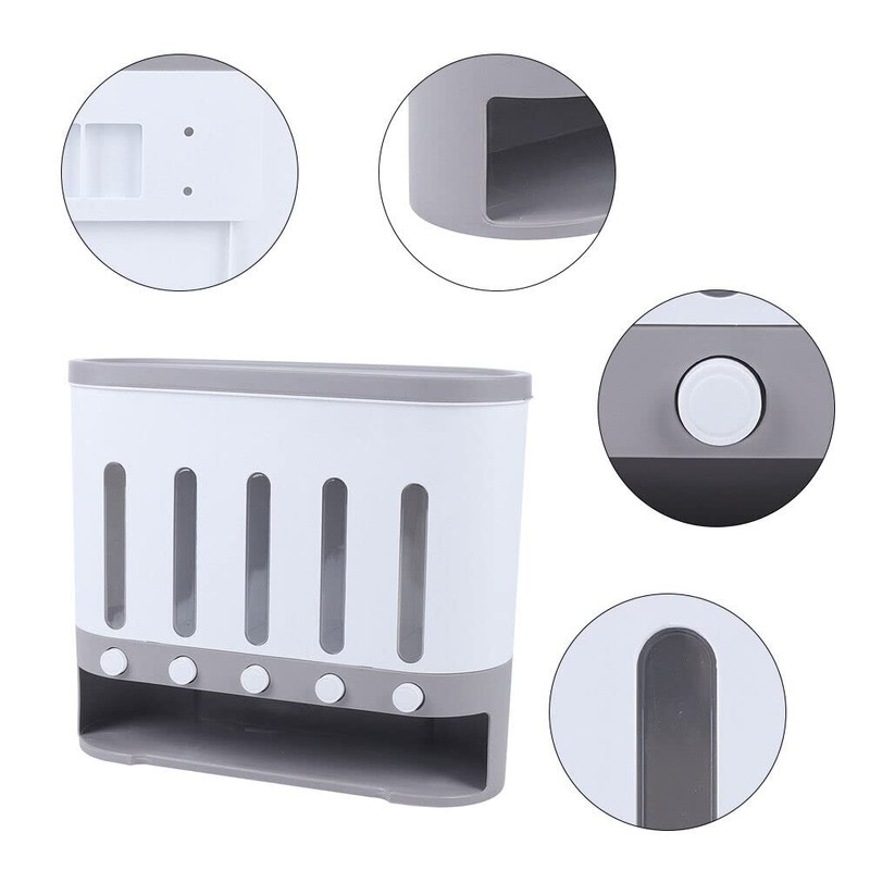 Xuthusman 10KG 360° Rotating Storage Dispenser 6 in1 Kitchen Pantry
