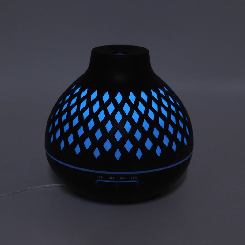 400ml Aromatherapy Humidifier Onion Wood Grain Aroma Humidifier Colorful Light