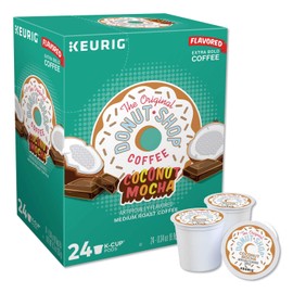 The Original Donut Shop Coconut Mocha, Single-Serve Keurig K-Cup Pods, Flavored Medium Roast Coffee, 24 Count