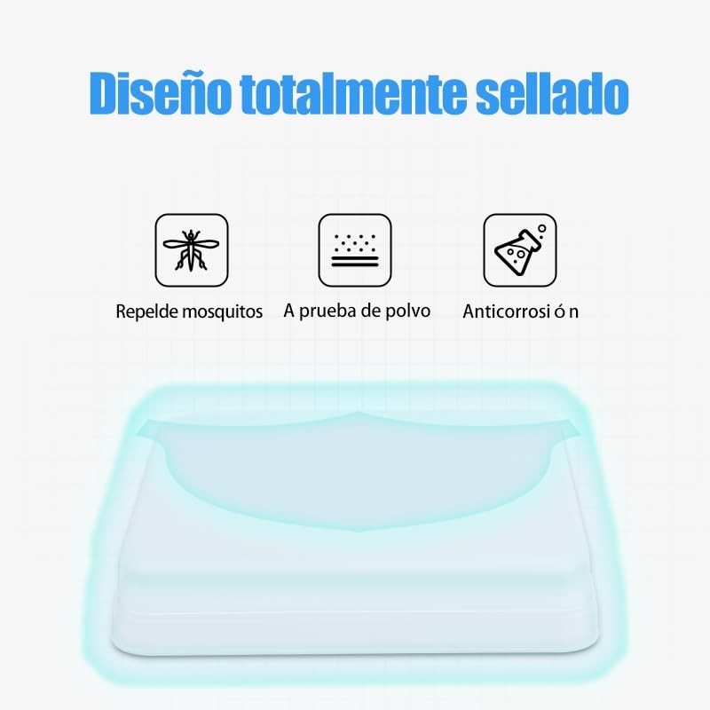 SILAMPDI Lámpara de Techo Cuadrada Blanca 30cm, 48W 6500K Para