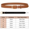 JasGood Women's Leather Belt for Jeans Fashion Gold Buckle Women's