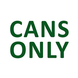 Dixies Decals Recycle "CANS ONLY" 4" x 6" Green Vinyl Decal Sticker