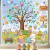 GULWAT 188 PCS Easter Window Clings, Lager PVC Eggs Bunny