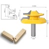 3PCS 1/2in Shank Router Bit 45 Degree Glue Joint Lock