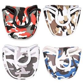 Golf Putter Cover - Magnetic Mallet Odyssey 2 Ball Tailor Maid Spider Putter Camo Camo (Red)