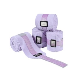 Harrison Howard Horse Polo Wraps Upgrade with Bling Leg Wraps for Horses 4-Pack Fleece Leg Wraps Stable Supplies Lavender M