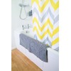 Croydex Yellow & Grey Chevron Textile Shower Curtain with Hygiene