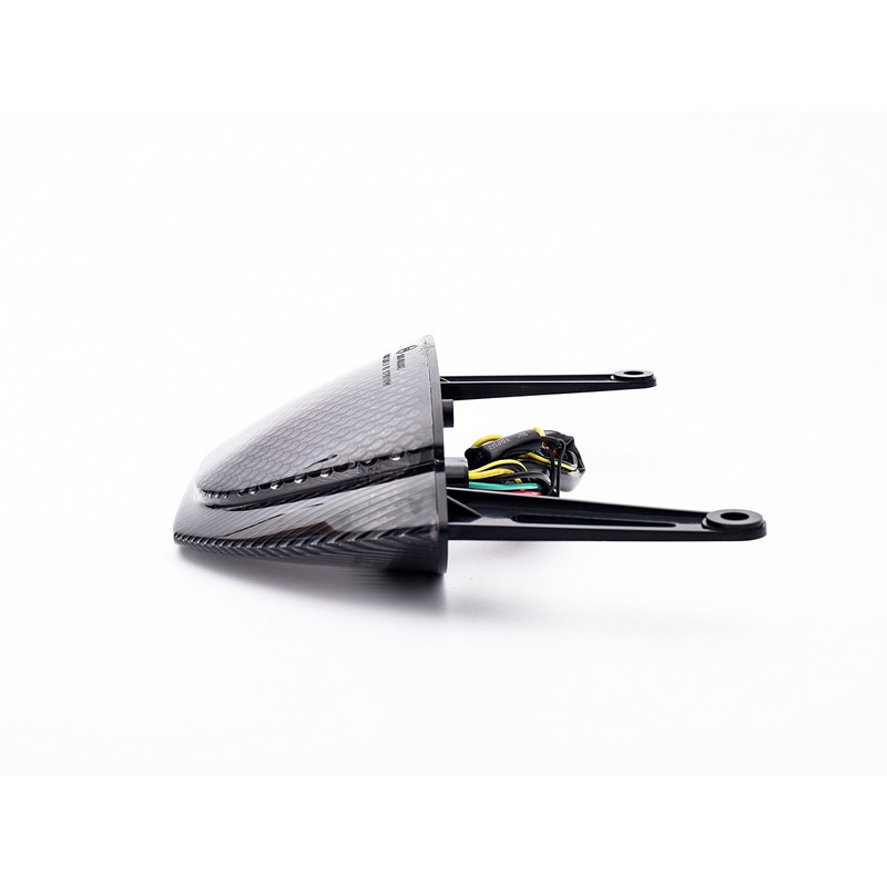 TOPZONE Motorcycle Tail Light Smoke LED Sequential Taillight with Integrated