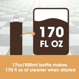 Furniture Clinic Vinyl Floor Cleaner | Dilutes to 170 FL Oz | Easy and Safe Application | Quick-Drying with Lavender Aroma | 17oz / 500ml