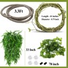 HERCOCCI Reptile Vines, Flexible Jungle Climbing Vines Terrarium Plastic Plants