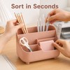 5-Section Office Desk Organizer for Stationery - Large Capacity Desktop