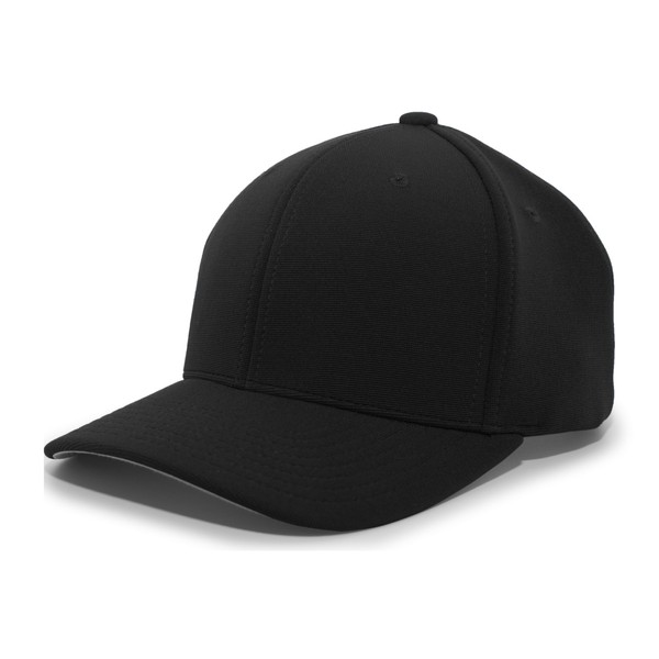 Pacific Headwear Standard M2 Performance Hook-and-Loop Adjustable Cap, Black