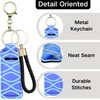 KUKEANVO Chapstick Holder Keychain Lip Balm Braided Leather Keychain Car