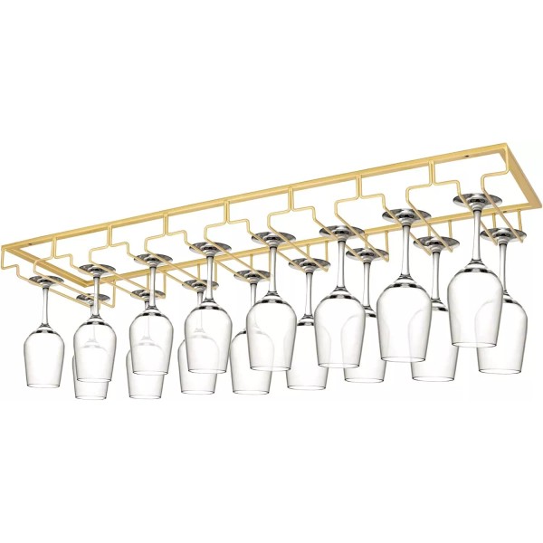 RemixOri Wine Glass Rack Under Cabinet 8 Row Extreme Large