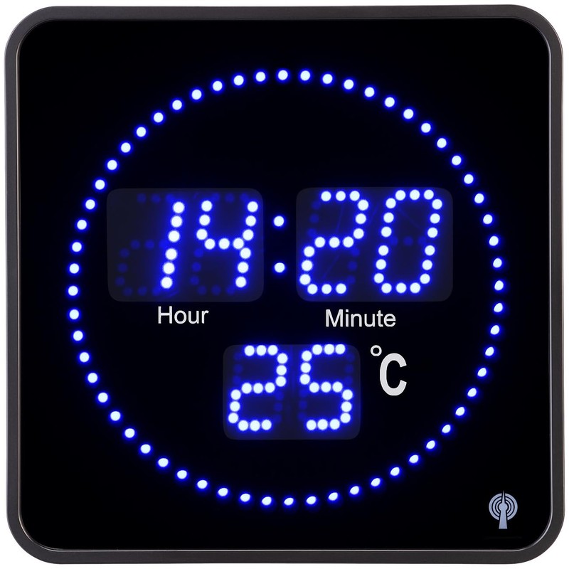 Lunartec Radio-Controlled Clocks: Flat LED Radio Table and Wall Clock,